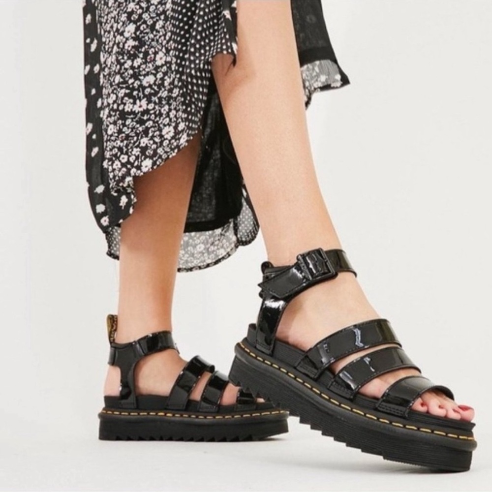 Dr. Martens Black Platform Blaire Sandals